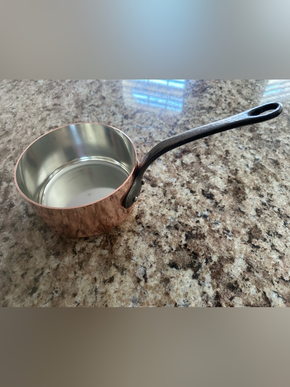 Baumalu Copper Cuivres de France 5.5” French Saucepan With Cast Iron Handle NWOT - Picture 2 of 6